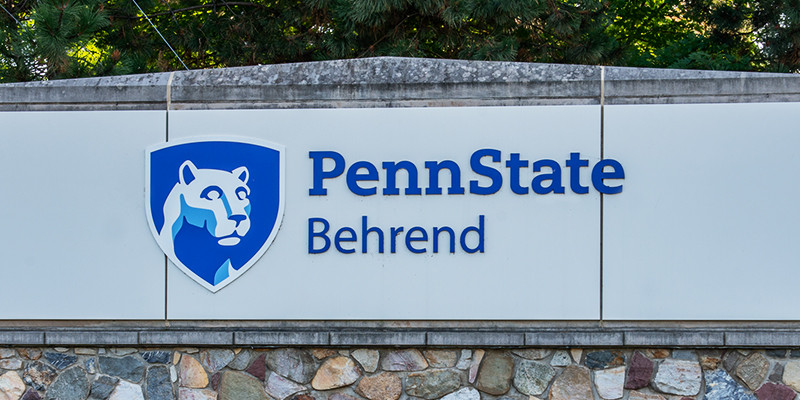 Penn State Behrend mark on outdoor signage